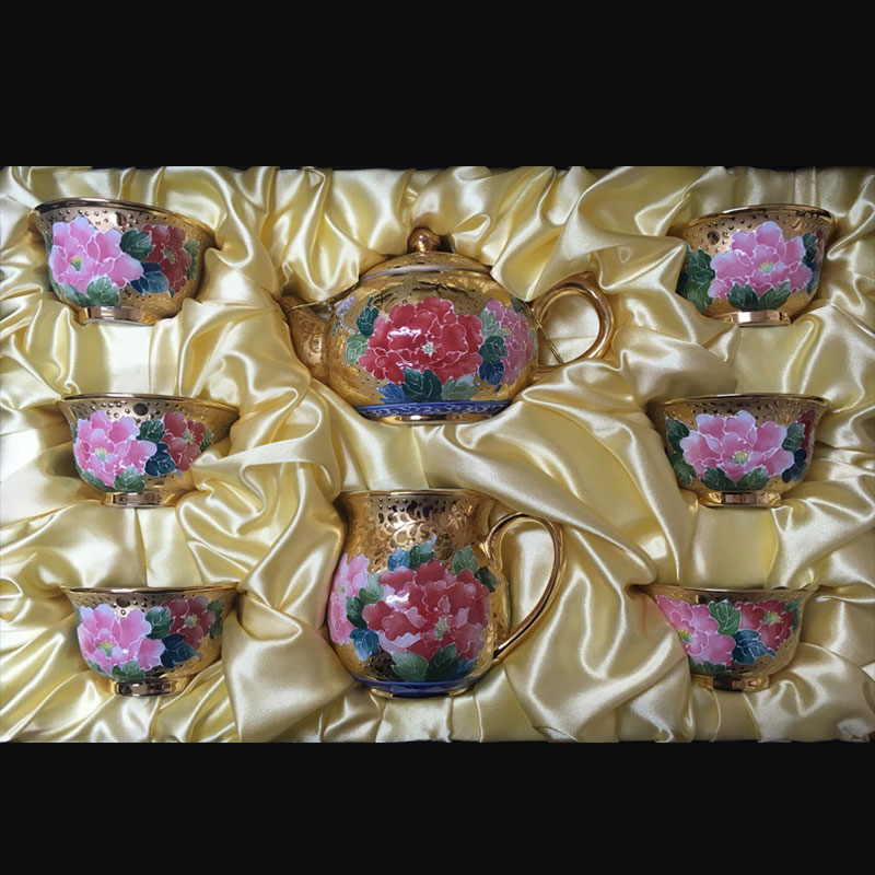 茶具系列 — 金牡丹